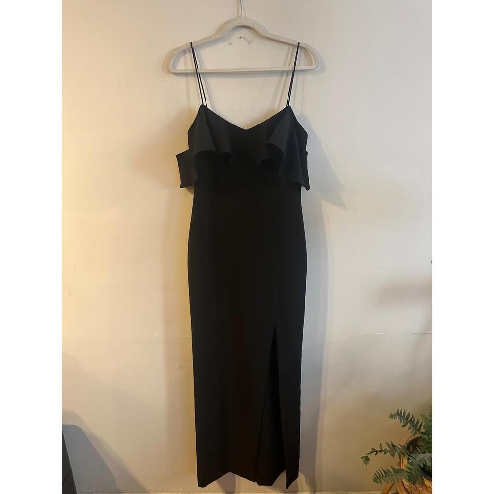 Likely Black Spaghetti Straps Evening Dress Size 4‎